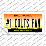 Number 1 Colts Fan Novelty Sticker Decal