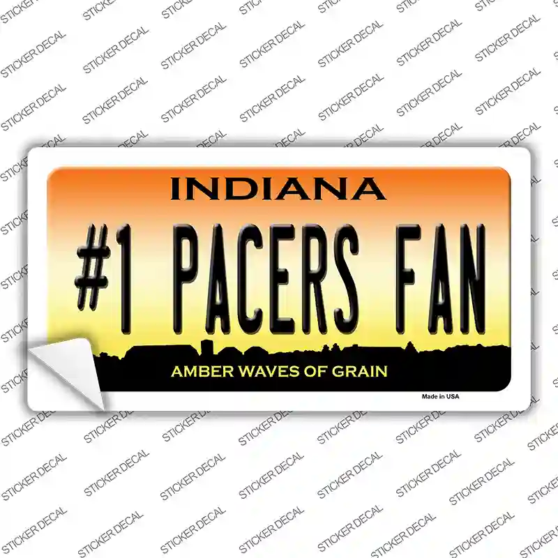 Number 1 Pacers Fan Novelty Sticker Decal