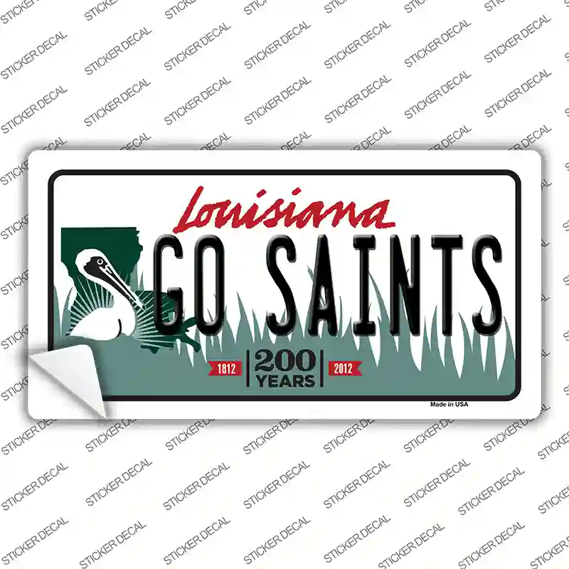 Go Saints Novelty Sticker Decal