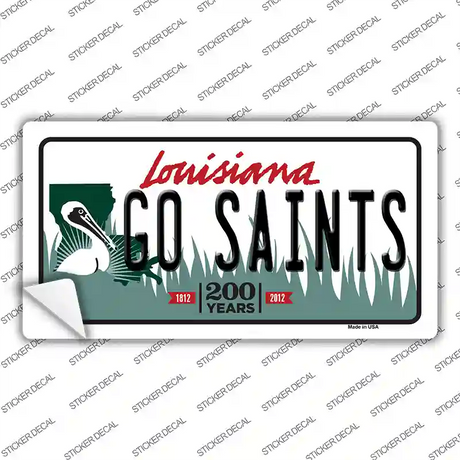 Go Saints Novelty Sticker Decal