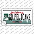 Go Pelicans Novelty Sticker Decal