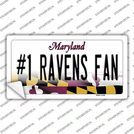 Number 1 Ravens Fan Novelty Sticker Decal