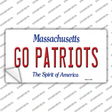 Go Patriots Novelty Sticker Decal