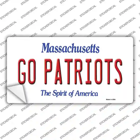 Go Patriots Novelty Sticker Decal