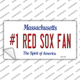 Number 1 Red Sox Fan Novelty Sticker Decal