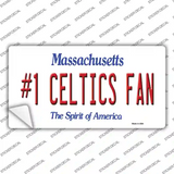 Number 1 Celtics Fan Novelty Sticker Decal