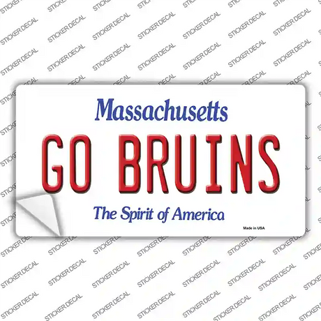Go Bruins Novelty Sticker Decal
