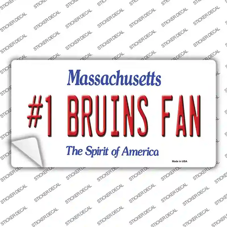 Number 1 Bruins Fan Novelty Sticker Decal
