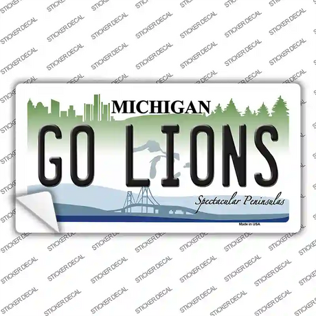 Go Lions Novelty Sticker Decal
