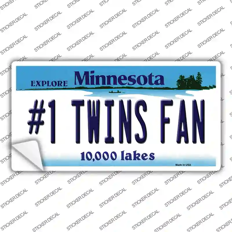 Number 1 Twins Fan Novelty Sticker Decal