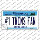 Number 1 Twins Fan Novelty Sticker Decal