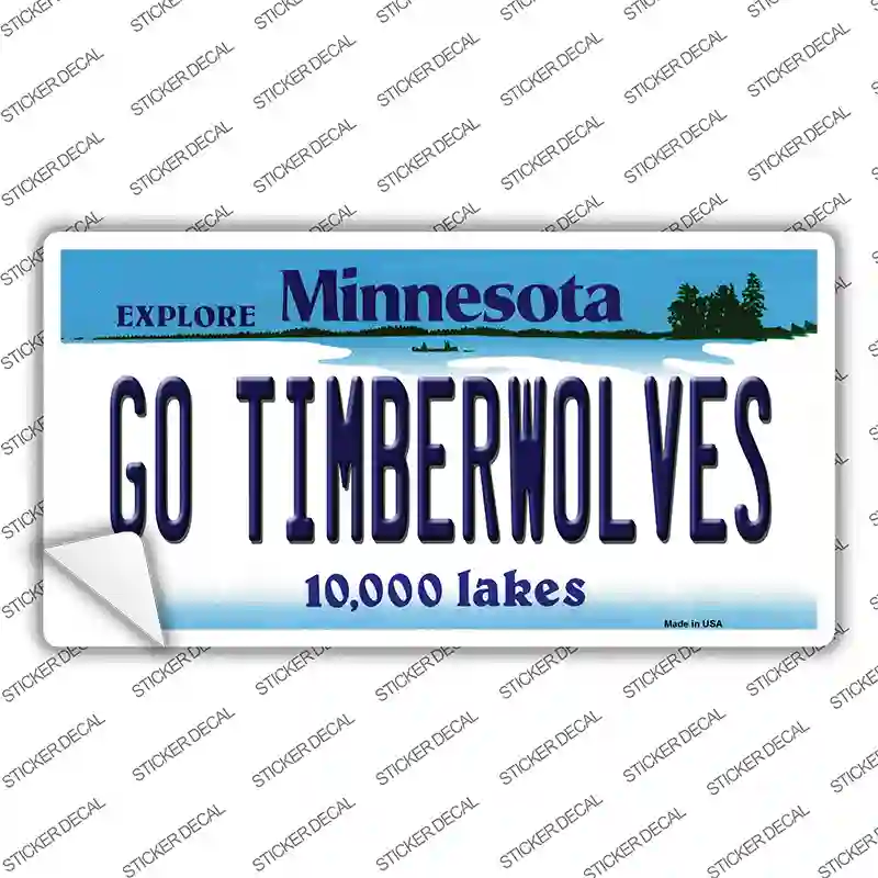 Go Timberwolves Novelty Sticker Decal