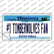 Number 1 Timberwolves Fan Novelty Sticker Decal