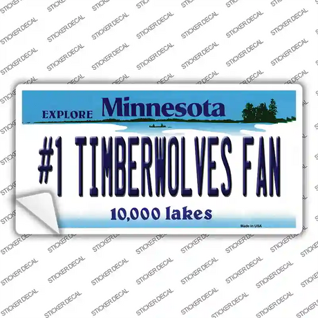 Number 1 Timberwolves Fan Novelty Sticker Decal