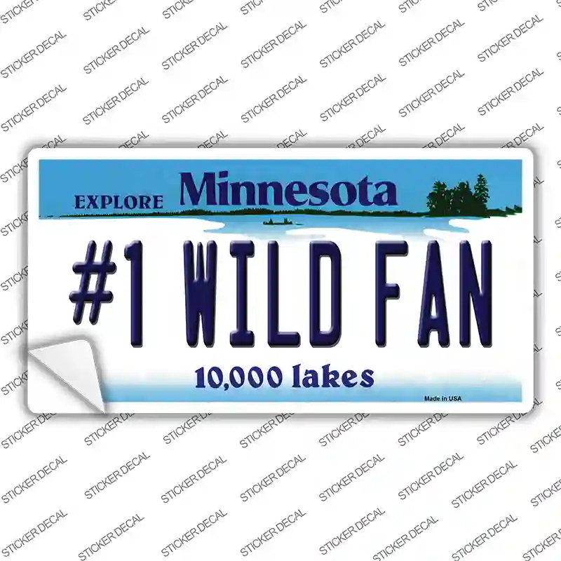 Number 1 Wild Fan Novelty Sticker Decal