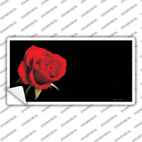 Rose Offset Novelty Sticker Decal