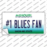 Number 1 Blues Fan Novelty Sticker Decal