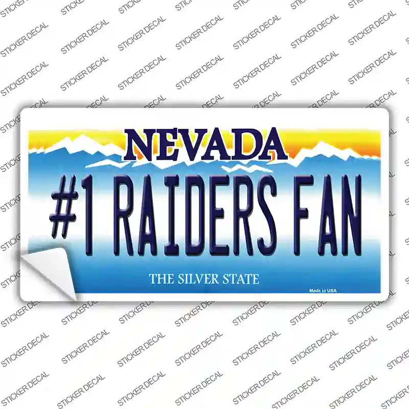 Number 1 Raiders Fan Novelty Sticker Decal