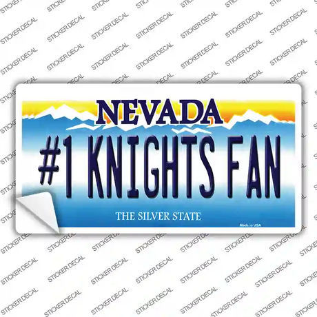 Number 1 Golden Knights Fan Novelty Sticker Decal