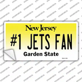 Number 1 Jets Fan New Jersey Novelty Sticker Decal