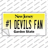 Number 1 Devils Fan Novelty Sticker Decal