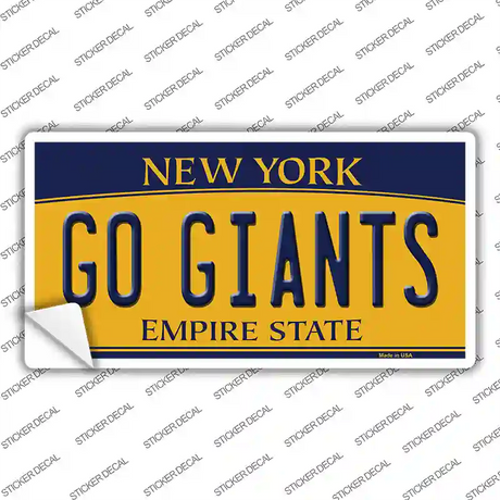 New York Go Giants Novelty Sticker Decal