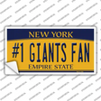 Number 1 Giants Fan New York Novelty Sticker Decal