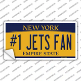 Numbers 1 Jets Fan Novelty Sticker Decal
