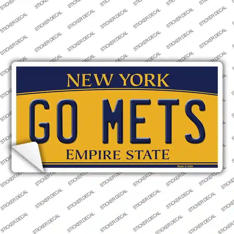 Go Mets Novelty Sticker Decal