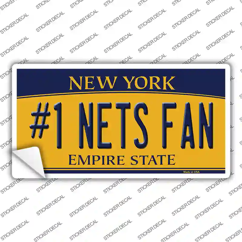 Number 1 Nets Fan Novelty Sticker Decal