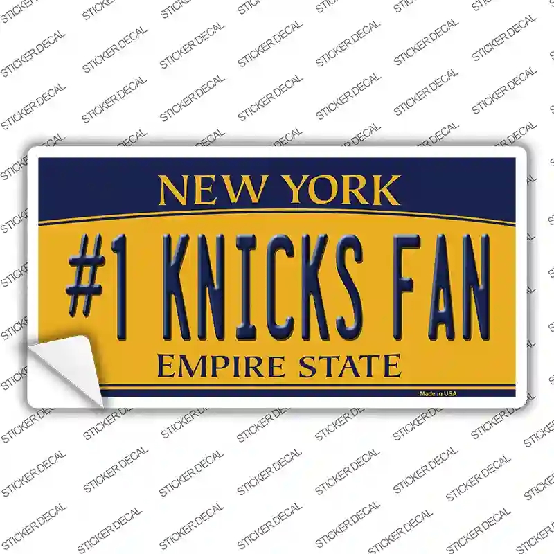 Number 1 Knicks Fan Novelty Sticker Decal
