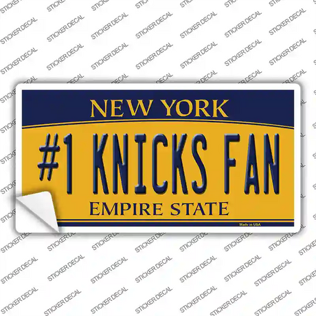 Number 1 Knicks Fan Novelty Sticker Decal