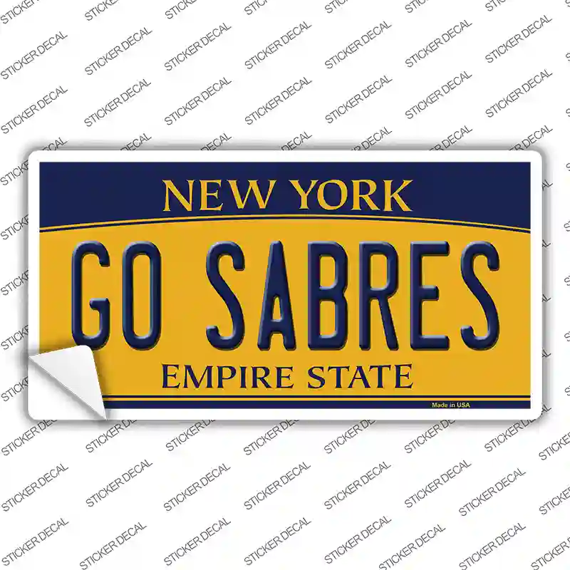 Go Sabres Novelty Sticker Decal