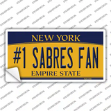Number 1 Sabres Fan Novelty Sticker Decal