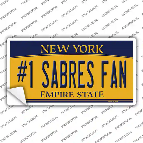 Number 1 Sabres Fan Novelty Sticker Decal