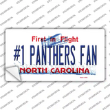 Number 1 Panthers Fan North Carolina Novelty Sticker Decal