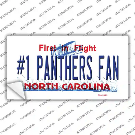 Number 1 Panthers Fan North Carolina Novelty Sticker Decal