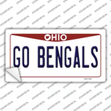 Go Bengals Novelty Sticker Decal