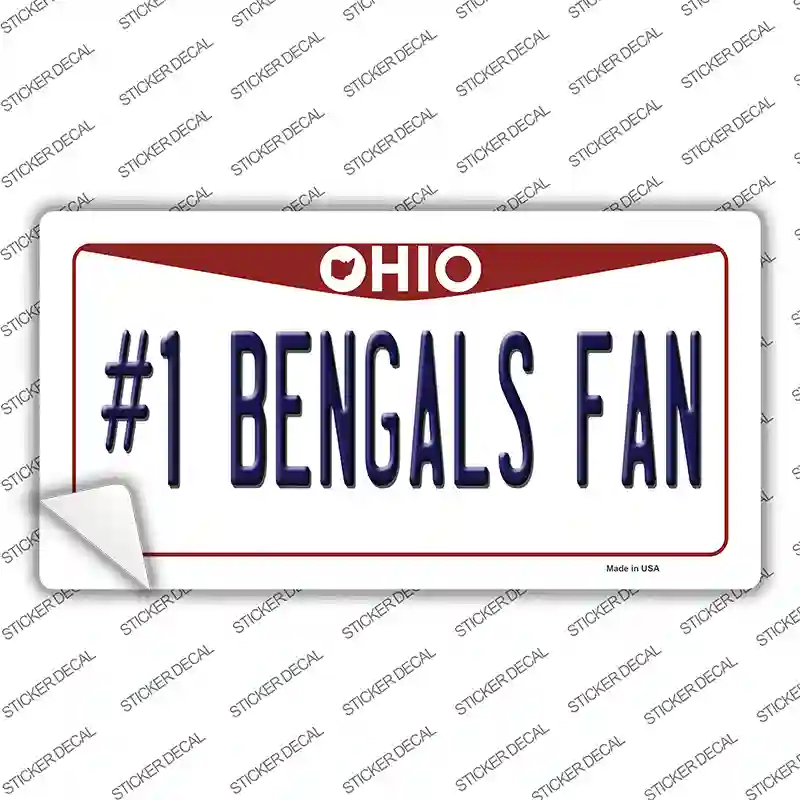 Number 1 Bengals Fan Novelty Sticker Decal