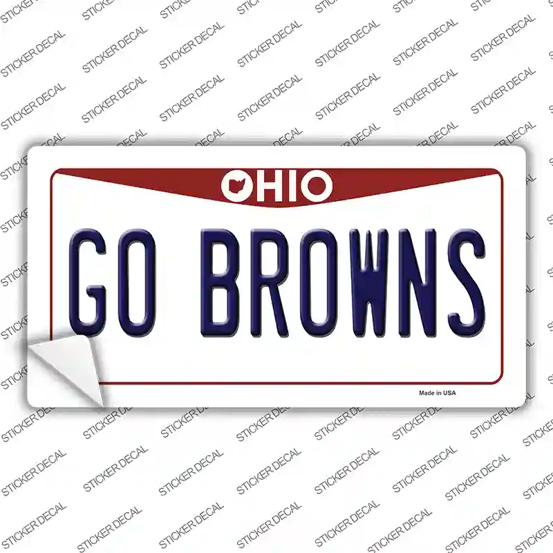 Go Browns Novelty Sticker Decal