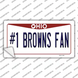 Number 1 Browns Fan Novelty Sticker Decal
