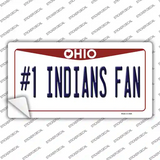 Number 1 Indians Fan Novelty Sticker Decal