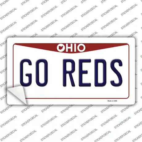 Go Reds Novelty Sticker Decal
