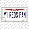 Number 1 Reds Fan Novelty Sticker Decal