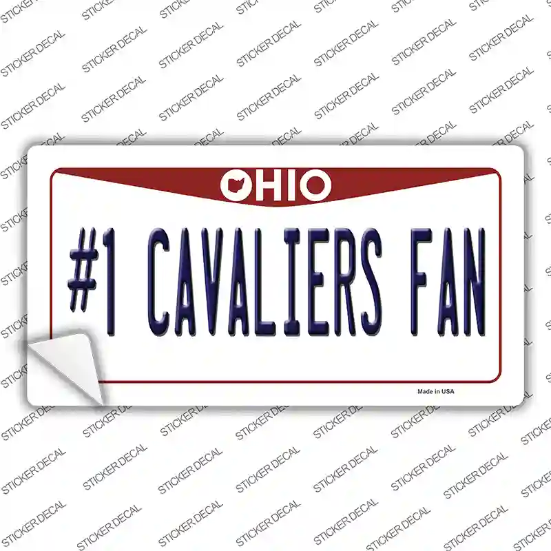 Number 1 Cavaliers Fan Novelty Sticker Decal