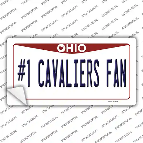 Number 1 Cavaliers Fan Novelty Sticker Decal