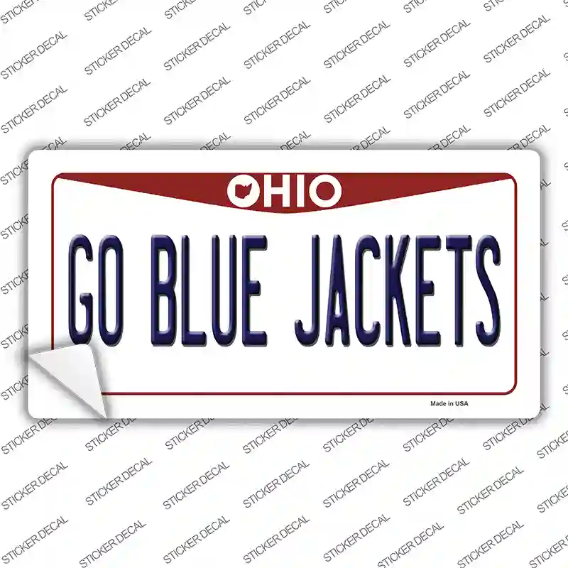 Go Blue Jackets Novelty Sticker Decal
