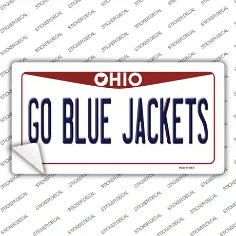 Go Blue Jackets Novelty Sticker Decal