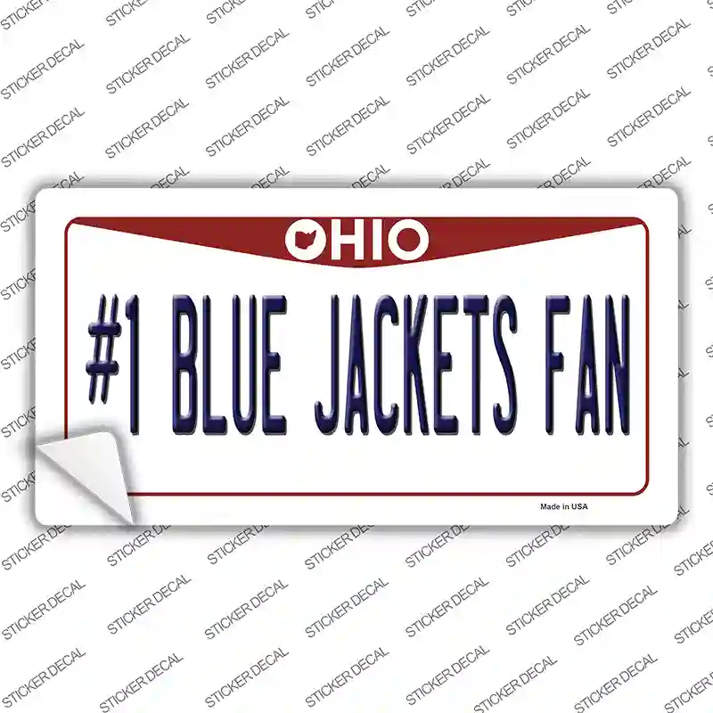 Number 1 Blue Jackets Fan Novelty Sticker Decal