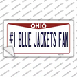 Number 1 Blue Jackets Fan Novelty Sticker Decal